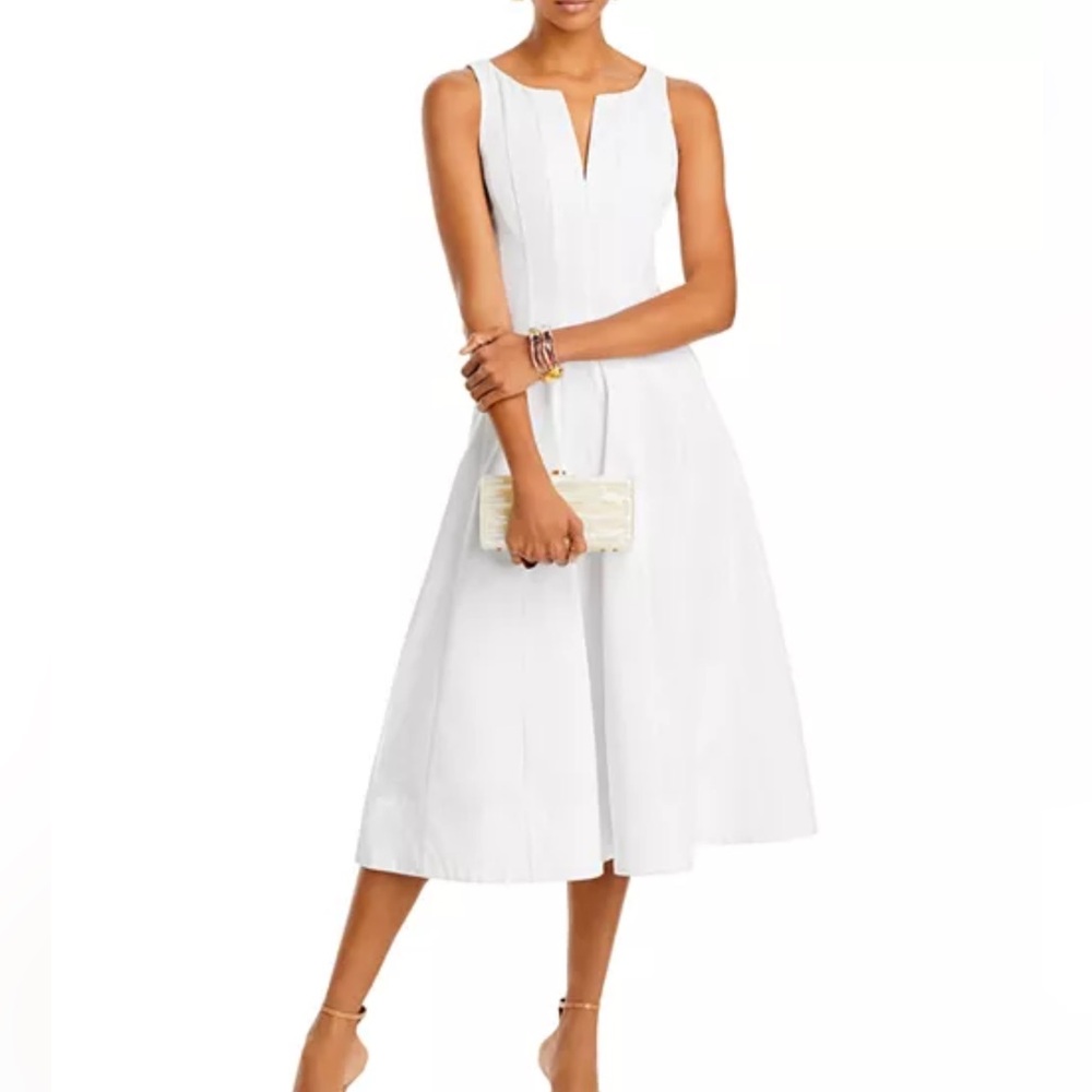 White midi dress